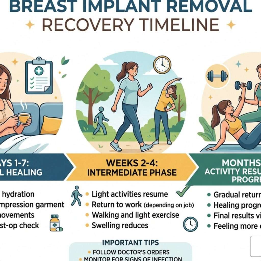 breast implant removal recovery timeline
