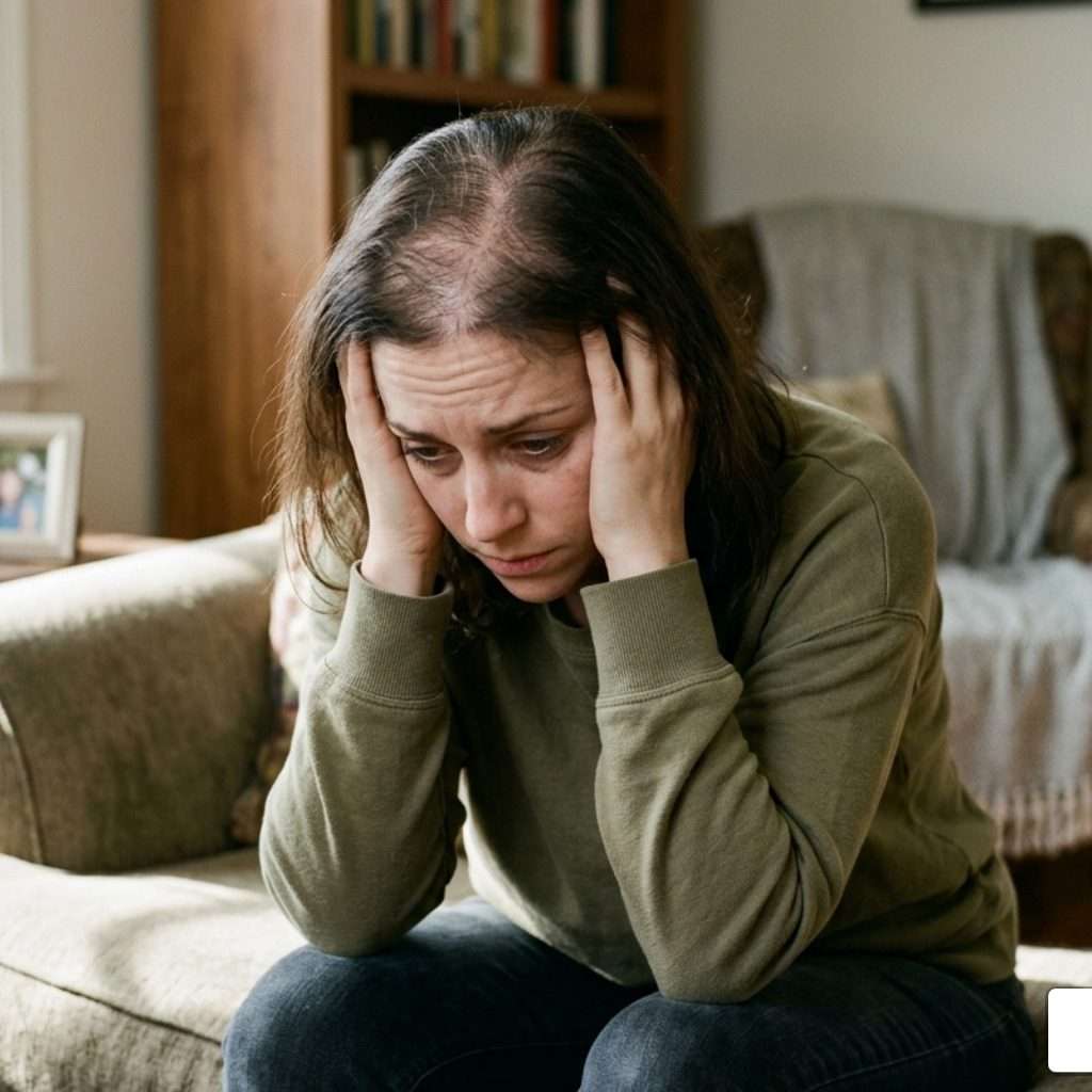 breast implant illness hair loss woman thinning hair fatigue - breast implant illness hair loss