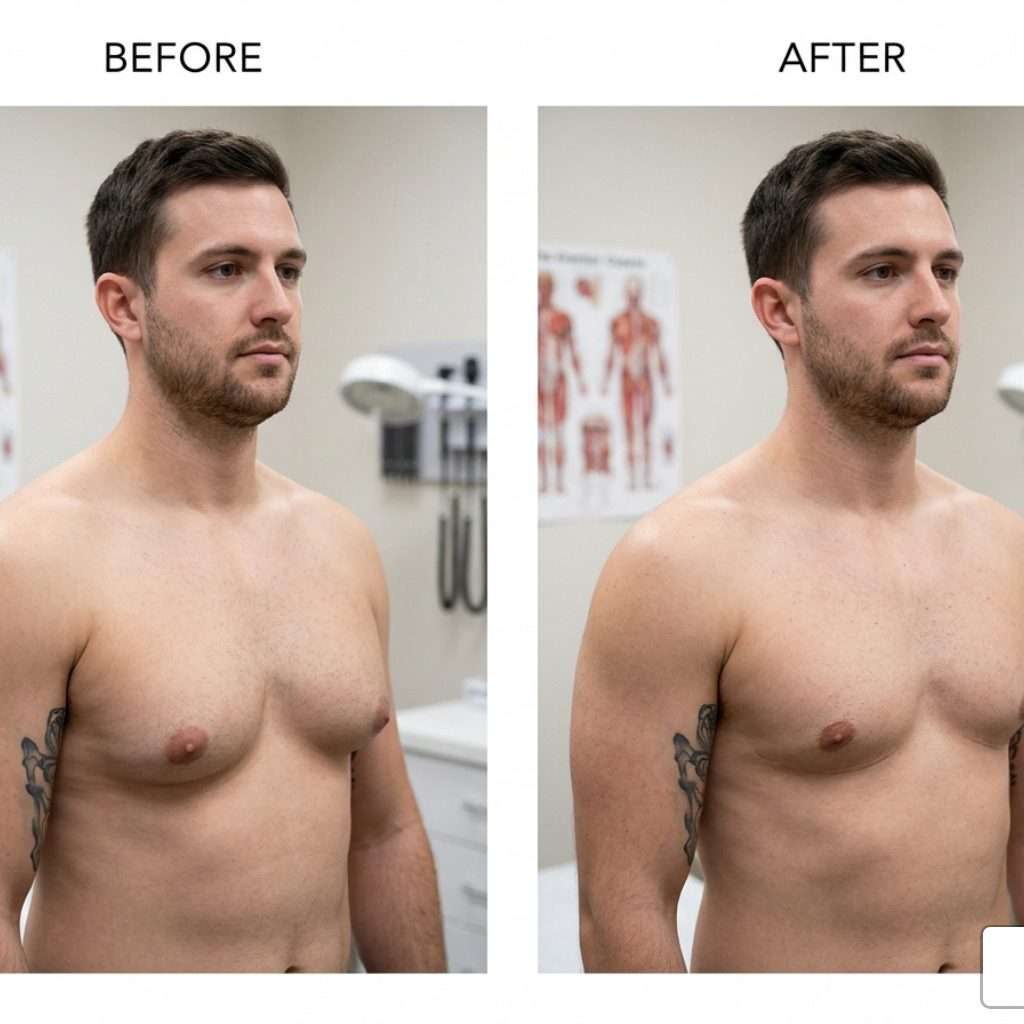 gynecomastia surgery before and after